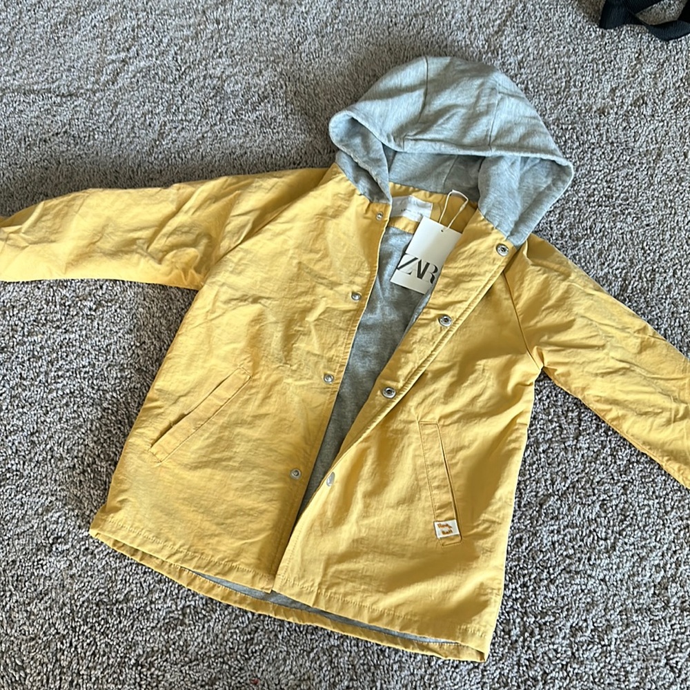 NWT Zara gender neutral hooded sweater coat